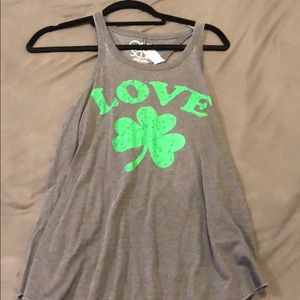 LOVE 🍀 racerback tank top MEDIUM NWT NEVER WORN